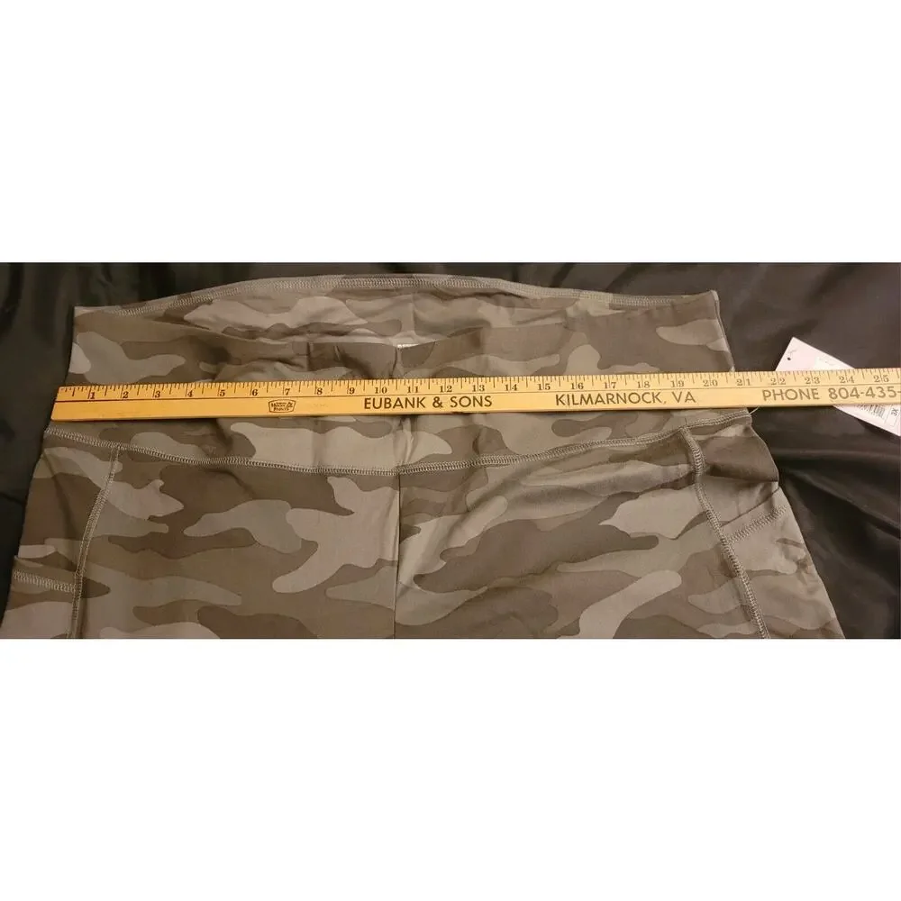 Womens 3X camouflage camo capris green High Rise plus size gift - Picture 5 of 6